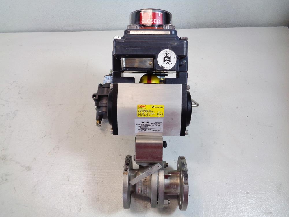 Kitz 1" 150# CF8M 2-Piece Ball Valve, Fig# 150UTDZM-FS w/ Rotork Actuator